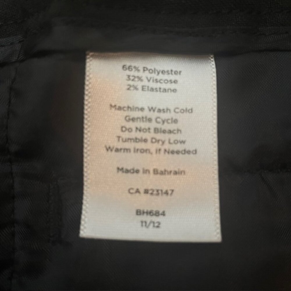 TALBOTS Petites Heritage Black Straight Leg Dress Pants - Size 8 Petite - Picture 6 of 6